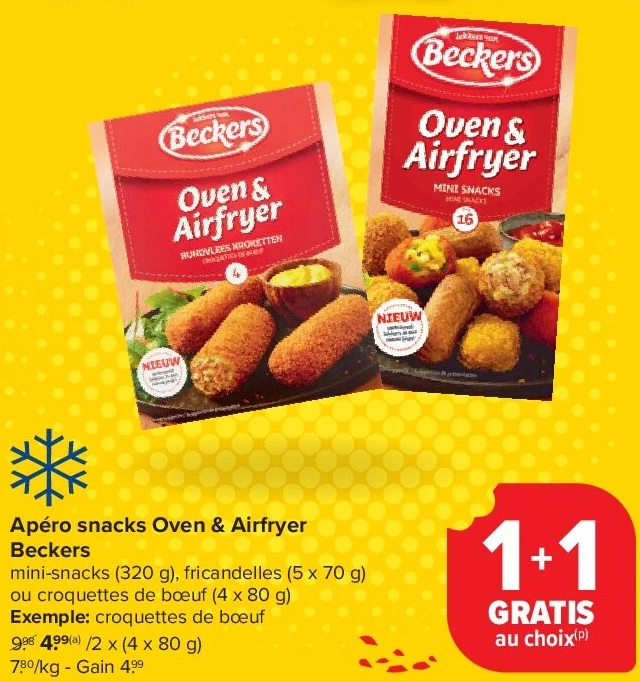 Apéro snacks Oven & Airfryer Beckers 2 x (4 x 80 g)