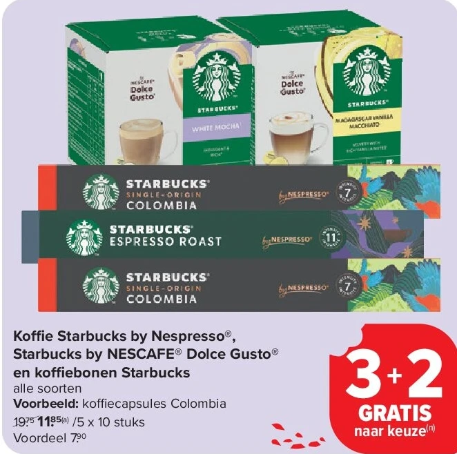 Koffie Starbucks by Nespresso®, Starbucks by NESCAFE® Dolce Gusto® en koffiebonen Starbucks