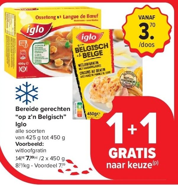 Bereide gerechten “op z’n Belgisch” Iglo