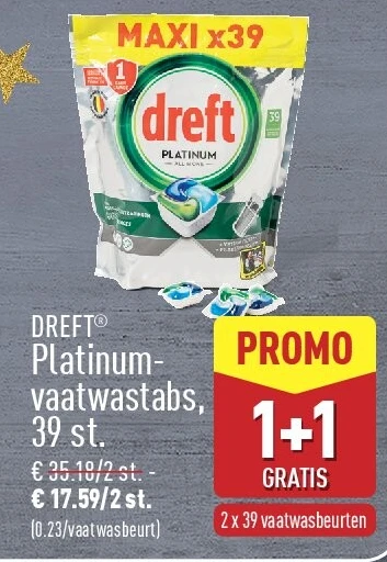 Platinumvaatwastabs, 39st.