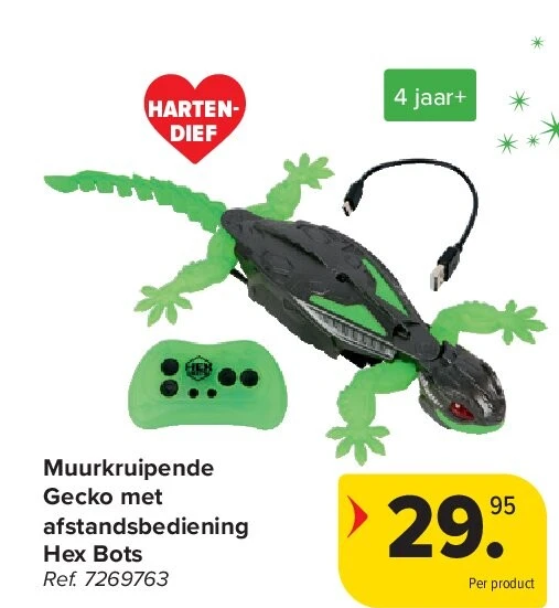 Muurkruipende Gecko met afstandsbediening Hex Bots