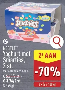 Yoghurt met Smarties, 2 st.