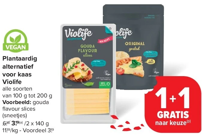 Plantaardig alternatief voor kaas Violife