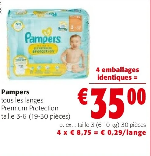 Pampers tous les langes Premium Protection