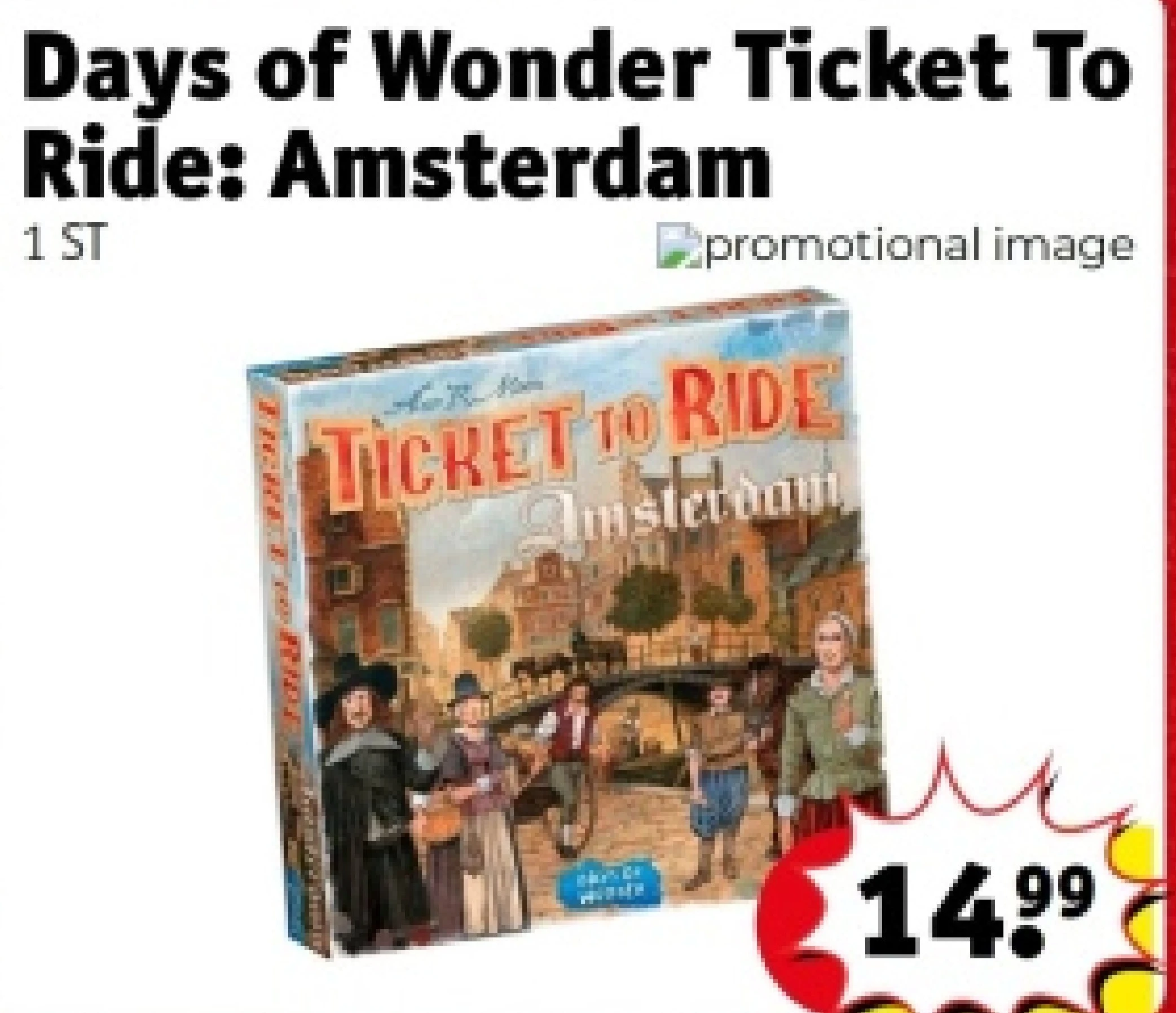 Days of Wonder Ticket To Ride: Amsterdam