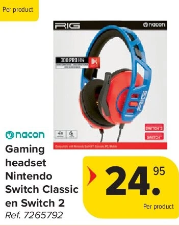 Gaming headset Nintendo Switch Classic en Switch 2