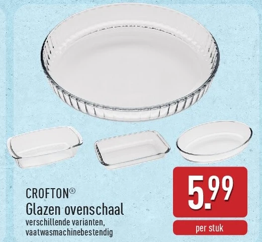 Glazen ovenschaal