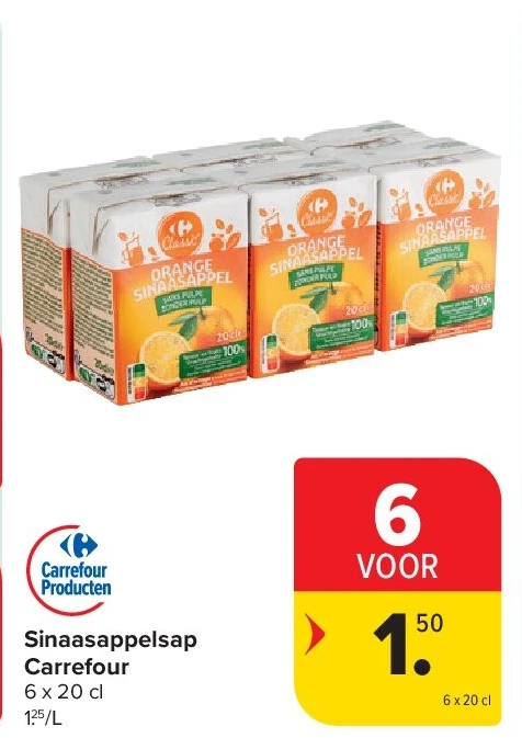 Sinaasappelsap Carrefour