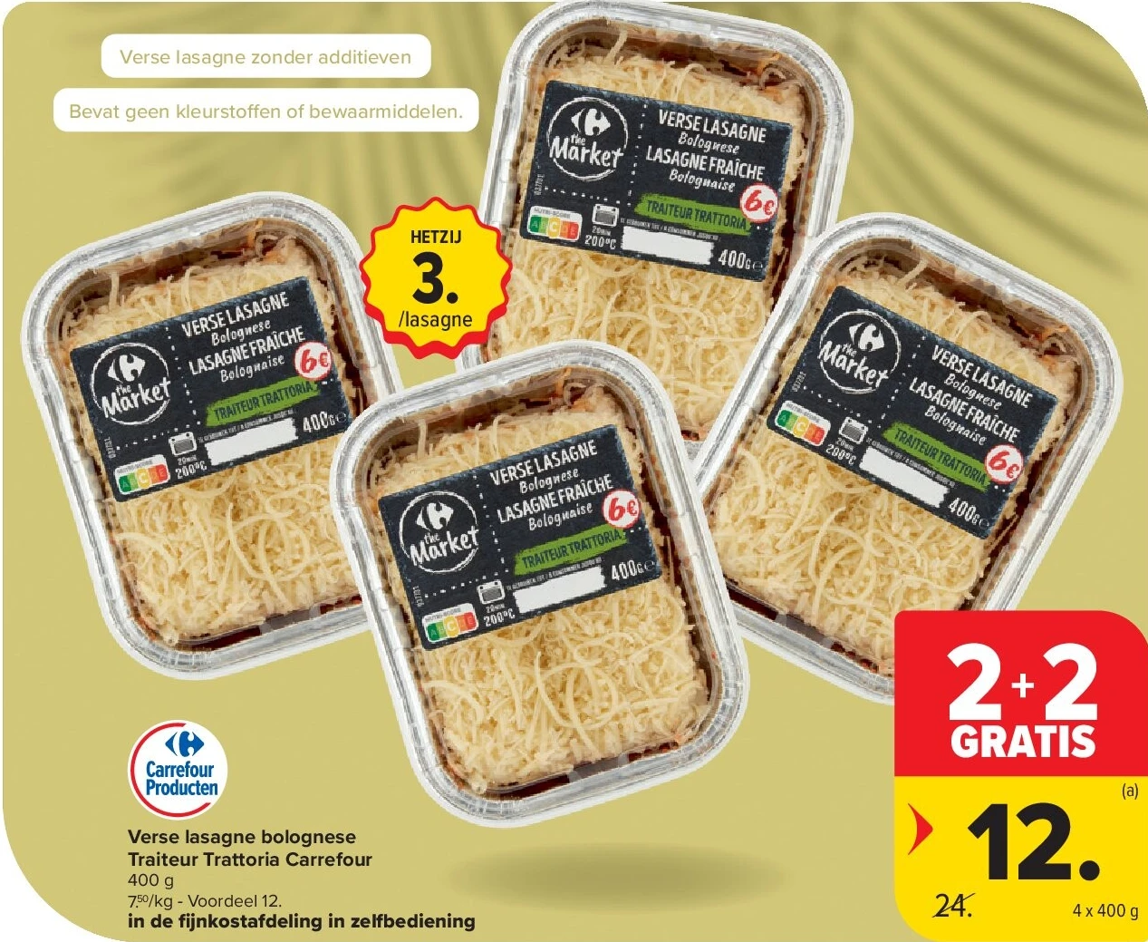 Verse lasagne bolognese Traiteur Trattoria Carrefour