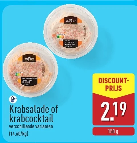 Krabsalade of krabcocktail