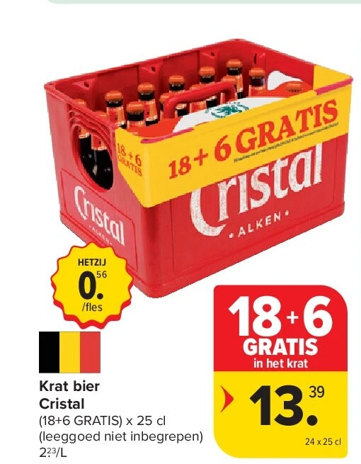 Krat bier Cristal