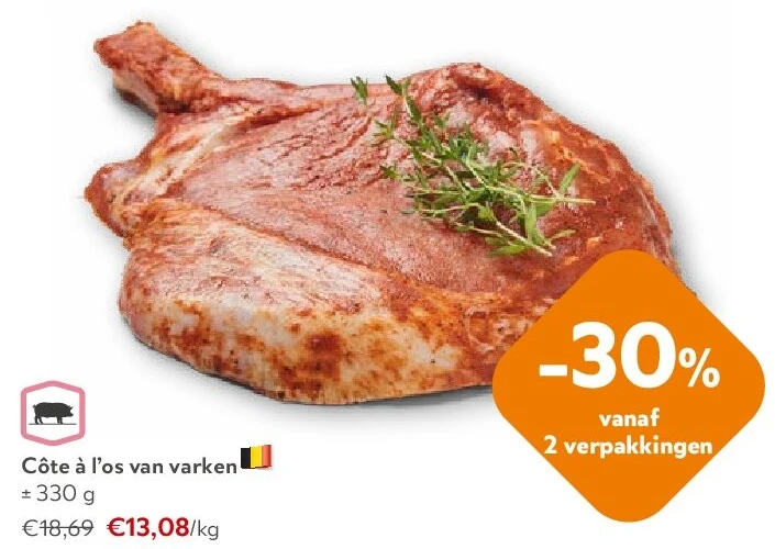 Côte à l’os van varken