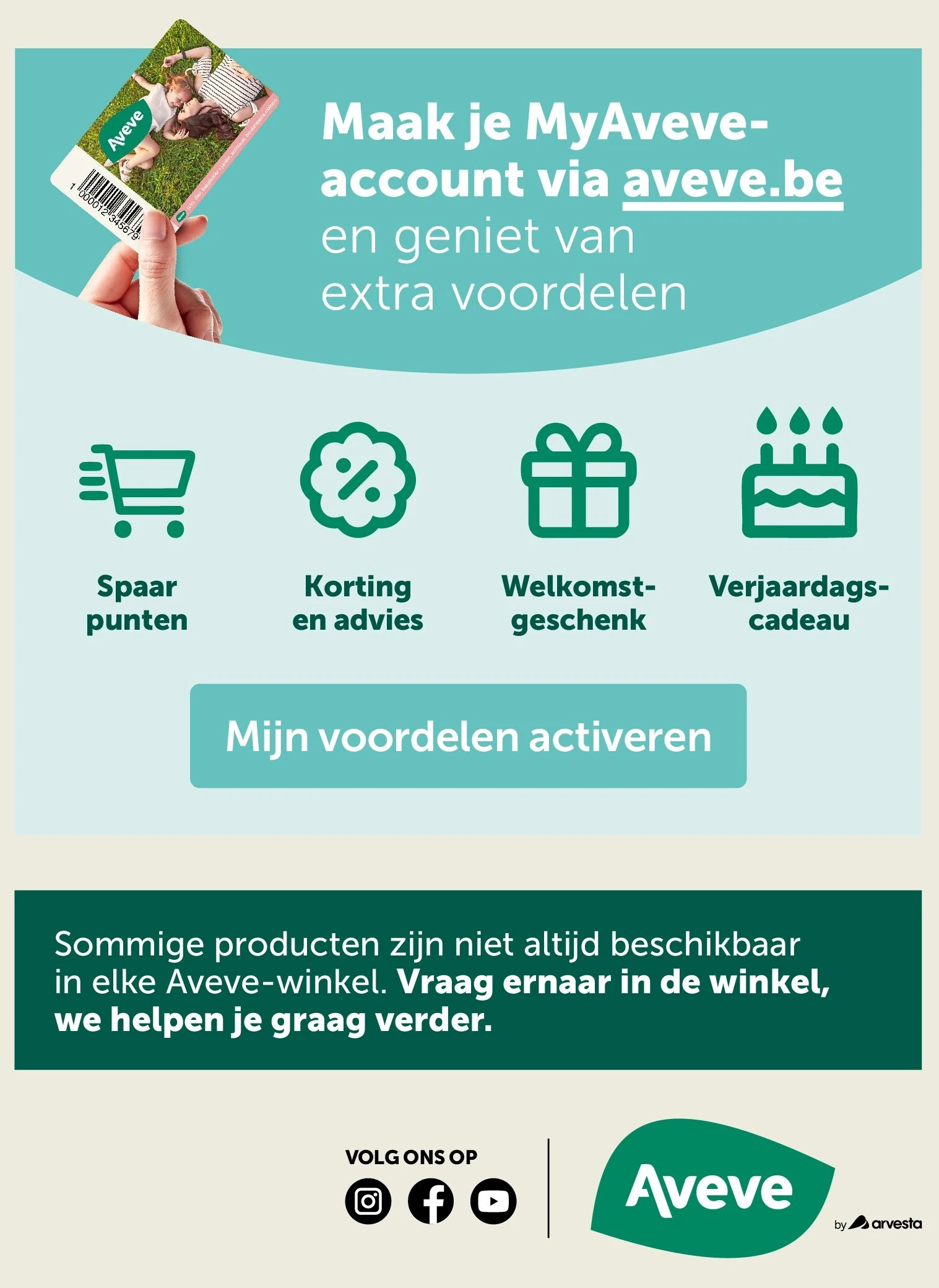 Maak je MyAveveaccount via aveve.be en geniet van extra voordelen