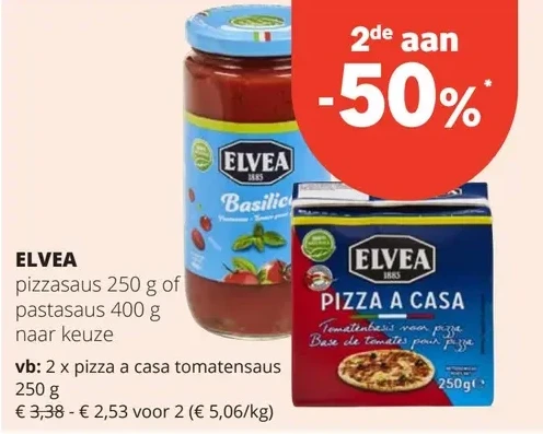 ELVEA pizzasaus 250 g