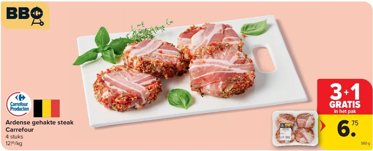 Ardense gehakte steak Carrefour