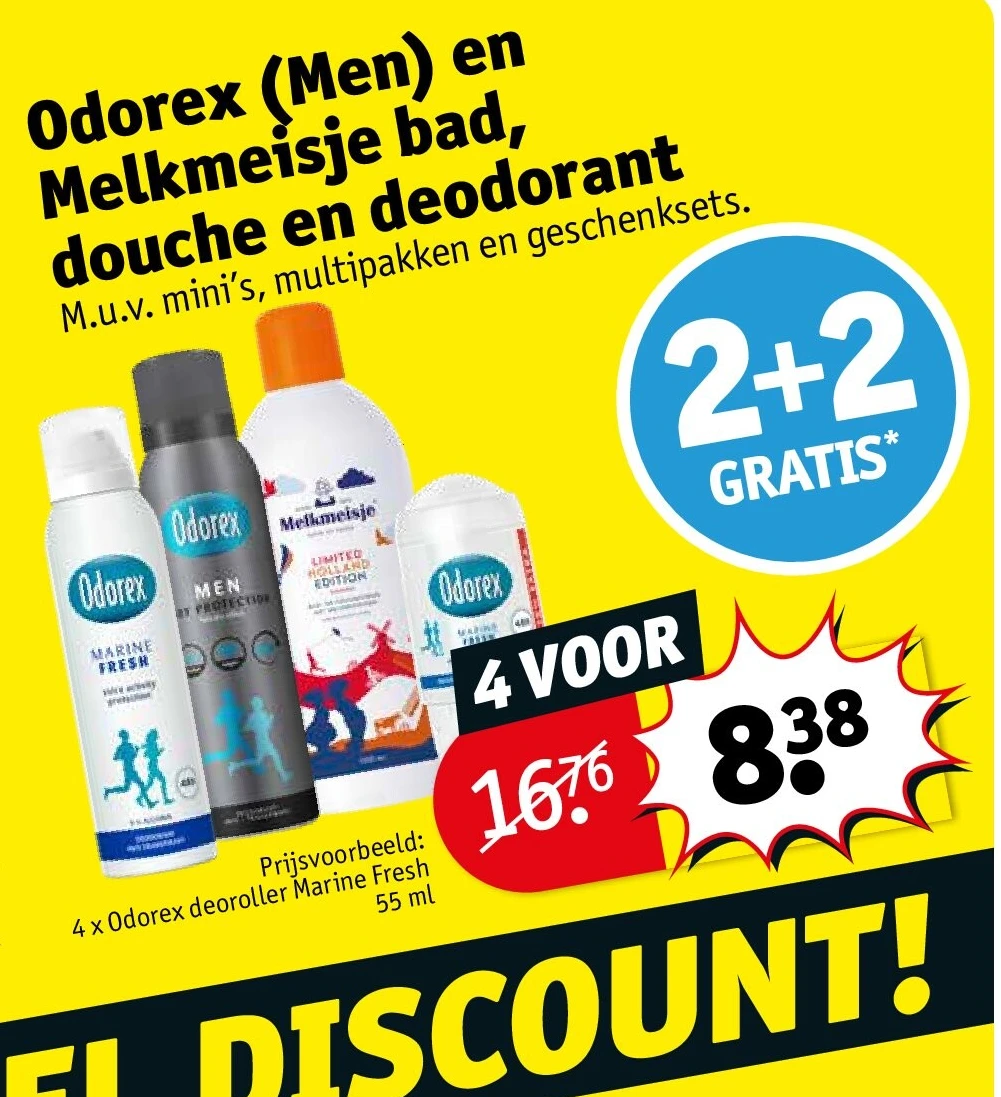 Odorex (Men) en Melkmeisje bad, douche en deodorant