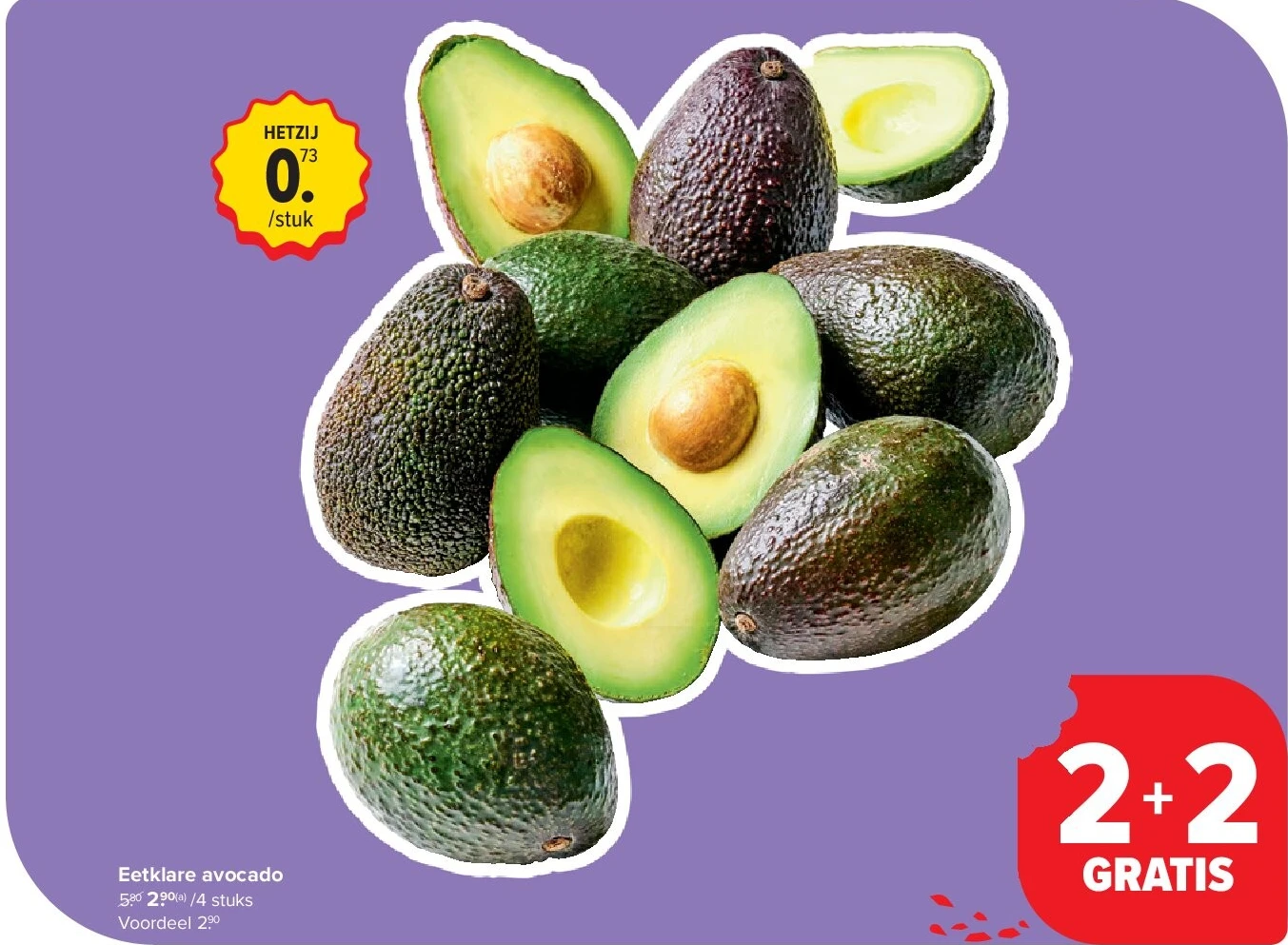 Eetklare avocado