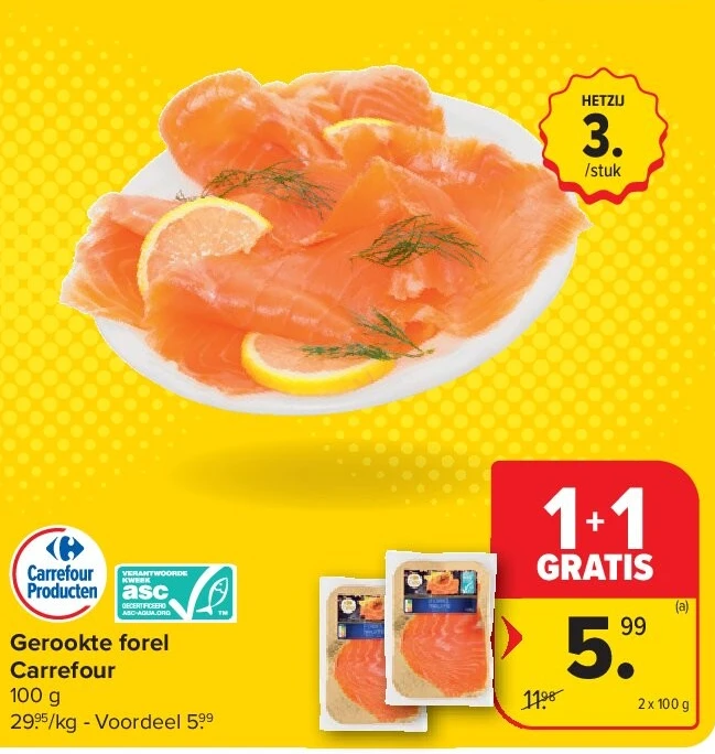 Gerookte forel Carrefour