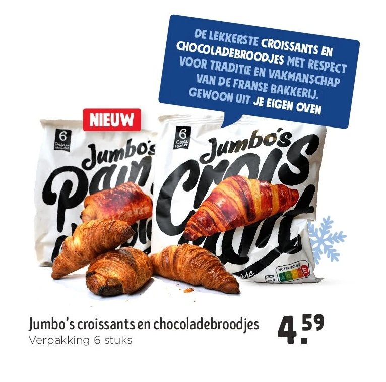 Jumbo’s croissants en chocoladebroodjes