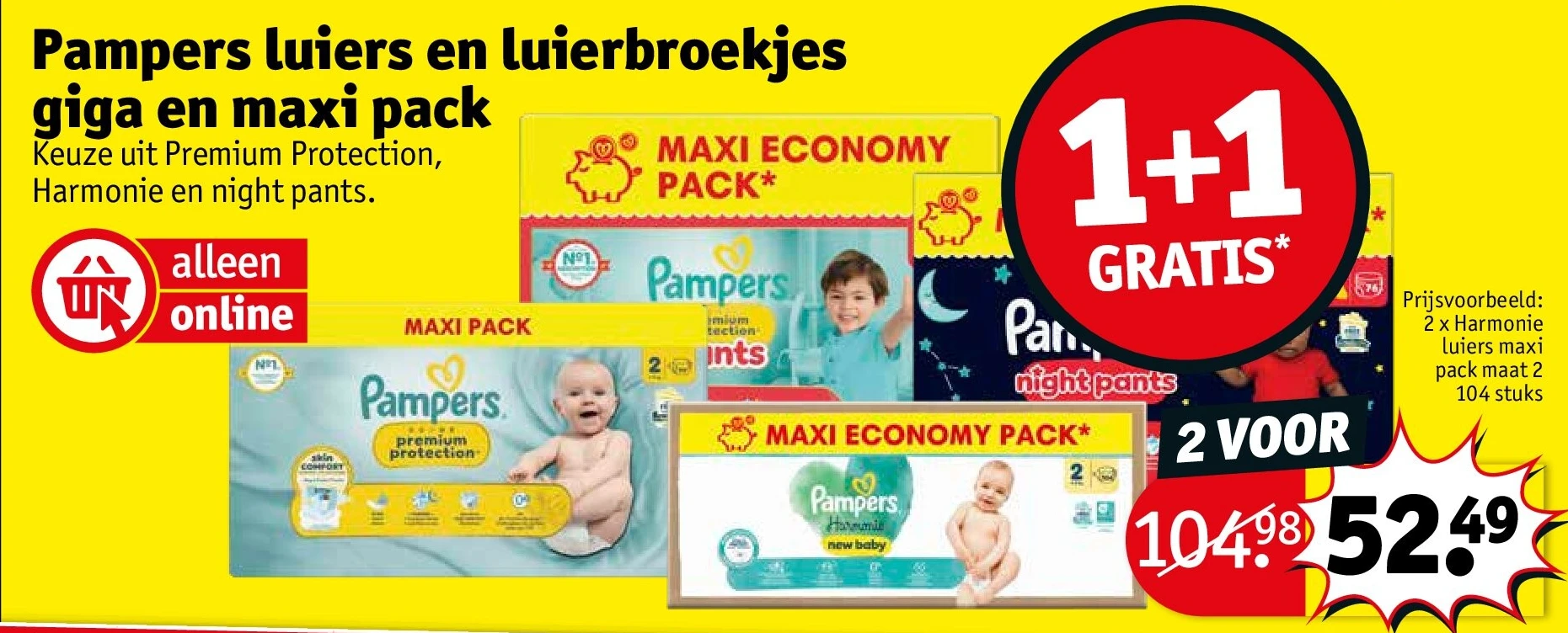 Pampers luiers en luierbroekjes giga en maxi pack