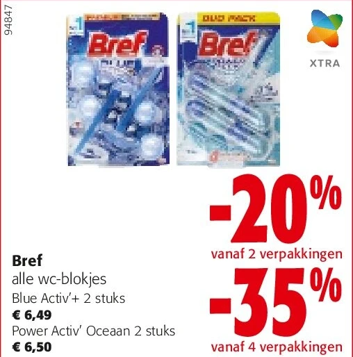 Bref Blue Activ’+ 2 stuks