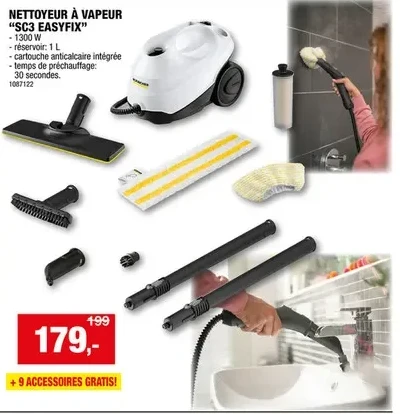 NETTOYEUR À VAPEUR "SC3 EASYFIX"