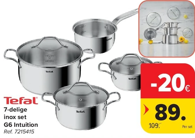 7-delige inox set G6 Intuition