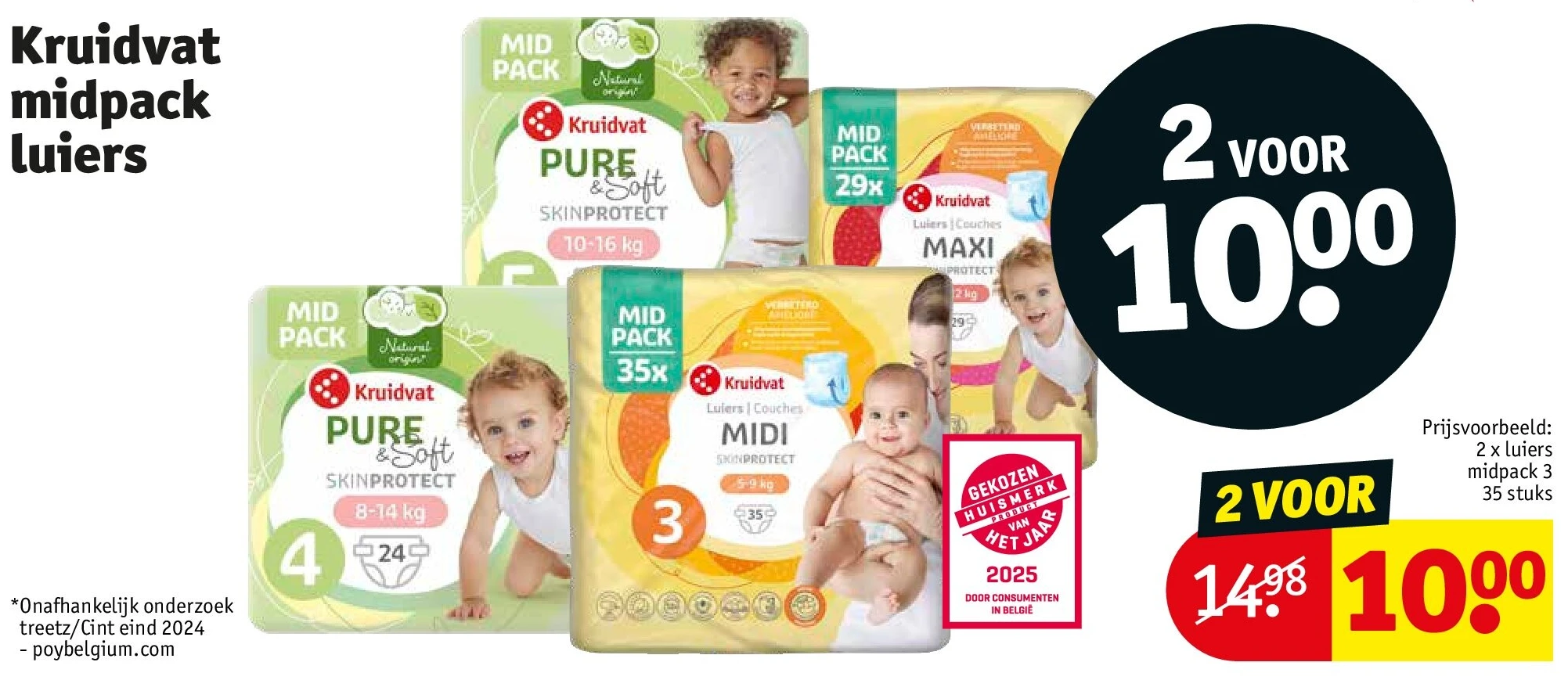 Kruidvat midpack luiers