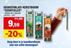 GEURSTOKJES KERSTBOOм "SCENTICLES