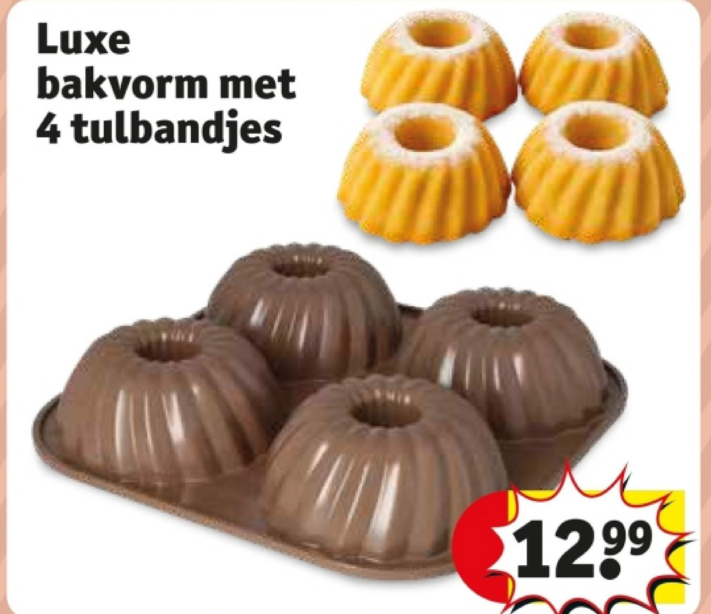 Luxe bakvorm met 4 tulbandjes