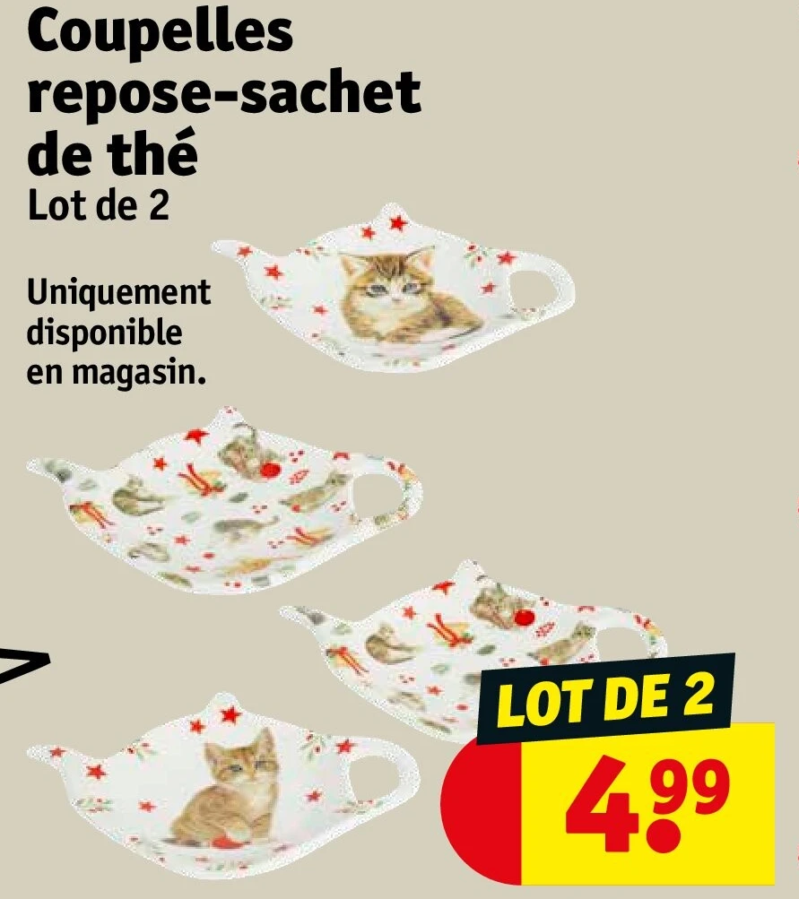 Coupelles repose-sachet de thé Lot de 2
