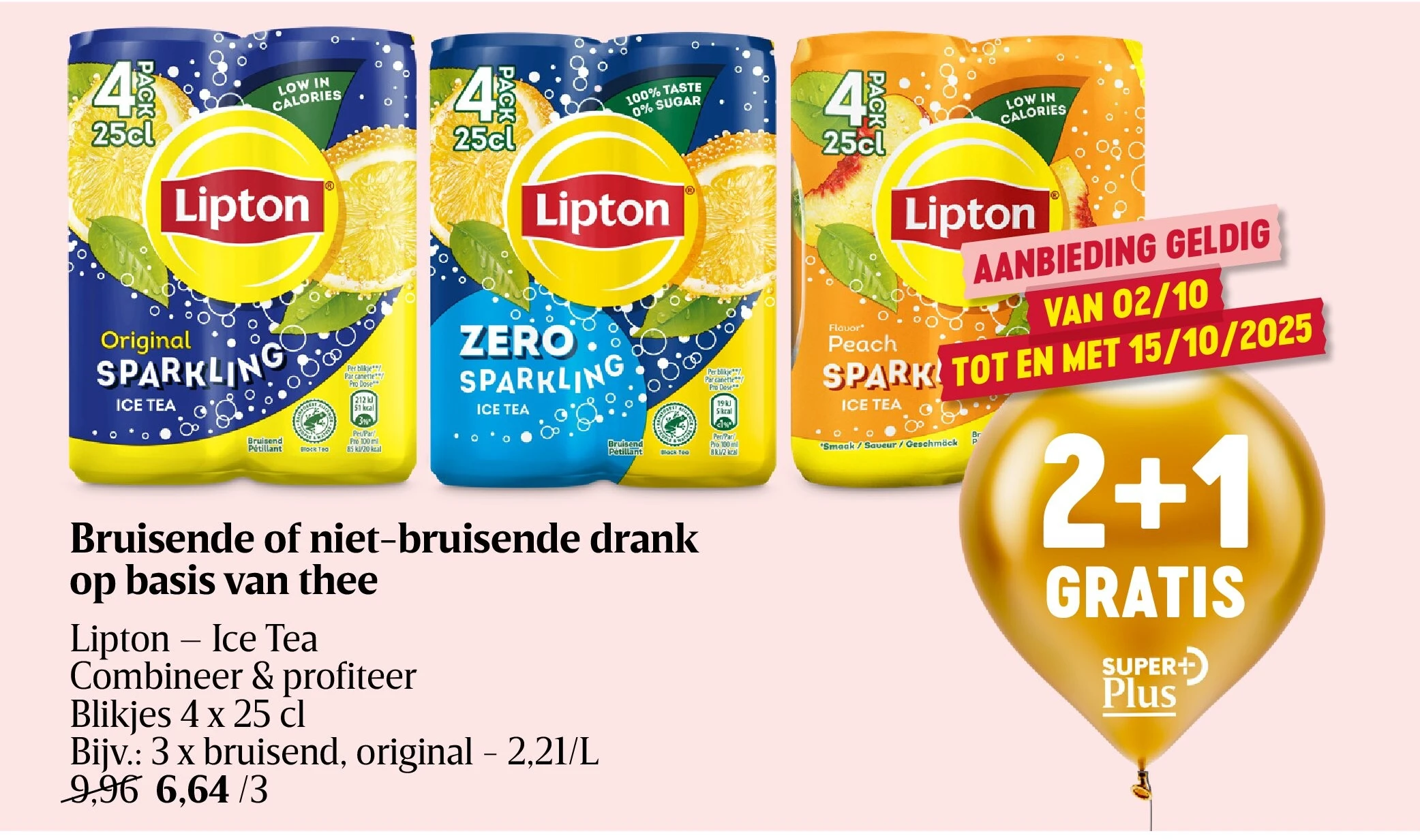 Bruisende of niet-bruisende drank op basis van thee