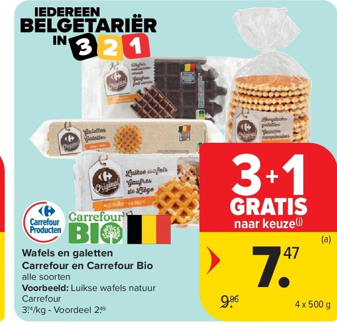 Wafels en galetten Carrefour en Carrefour Bio
