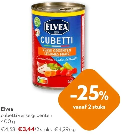 Elvea cubetti verse groenten 400 g
