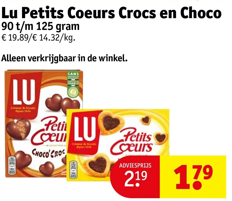 Lu Petits Coeurs Crocs en Choco
