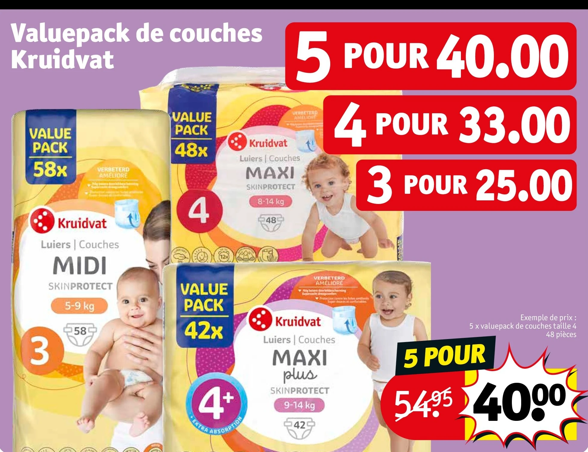 Valuepack de couches Kruidvat