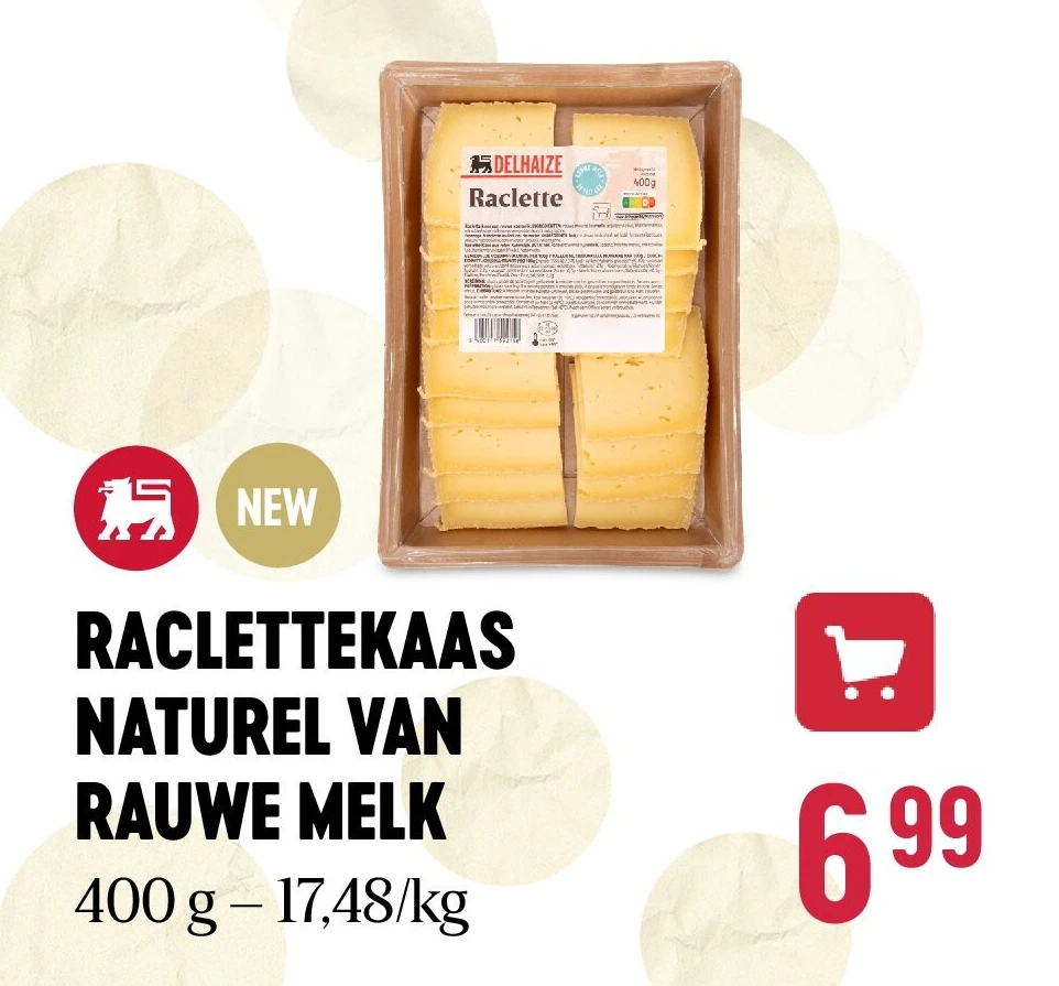 RACLETTEKAAS NATUREL VAN RAUWE MELK