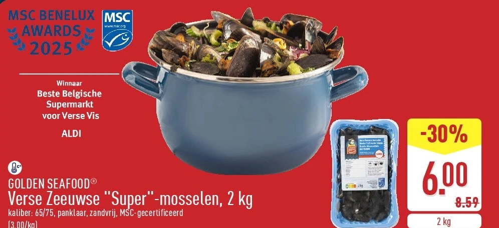 Verse Zeeuwse "Super"-mosselen, 2kg
