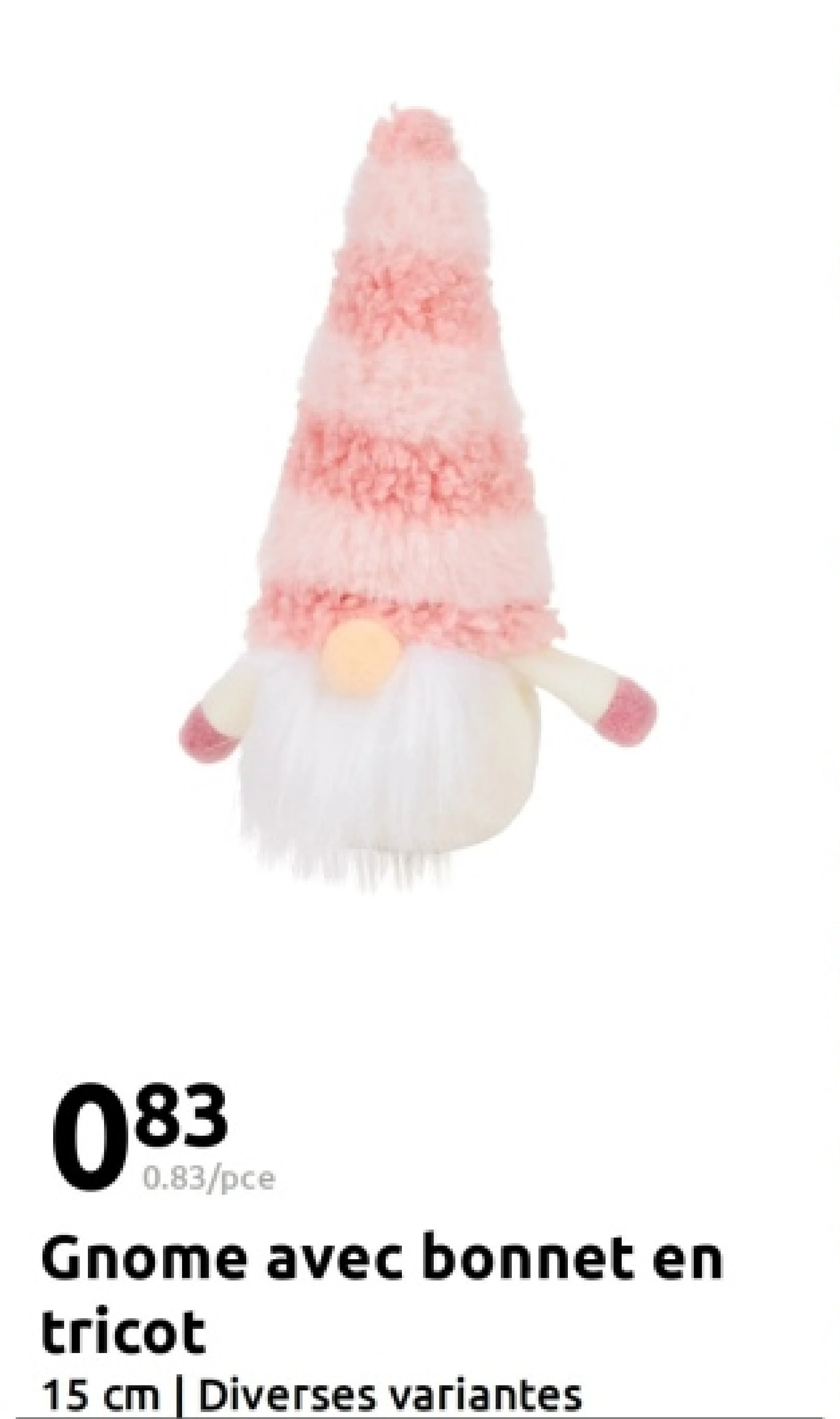 Gnome avec bonnet en tricot