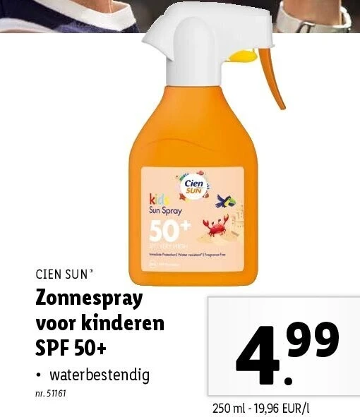 Zonnespray voor kinderen SPF 50+