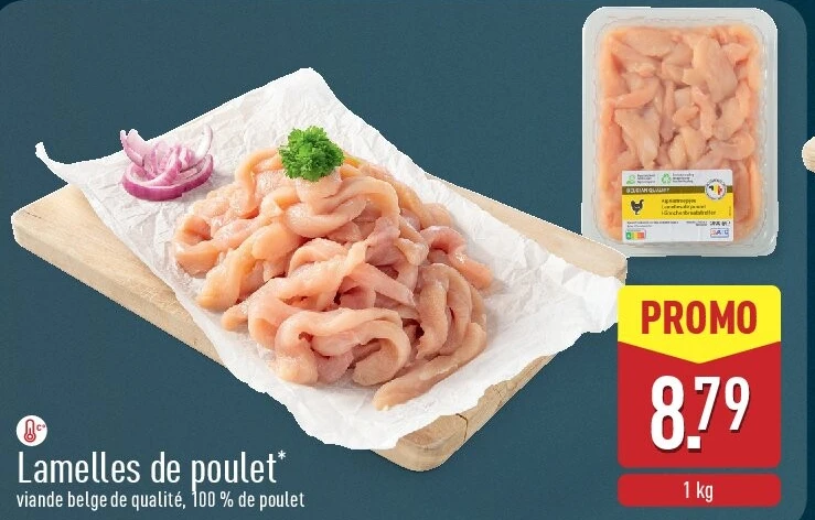 Lamelles de poulet