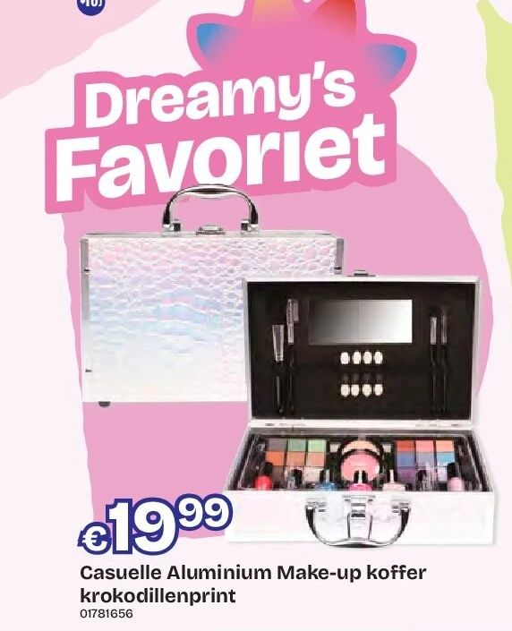 Casuelle Aluminium Make-up koffer krokodillenprint