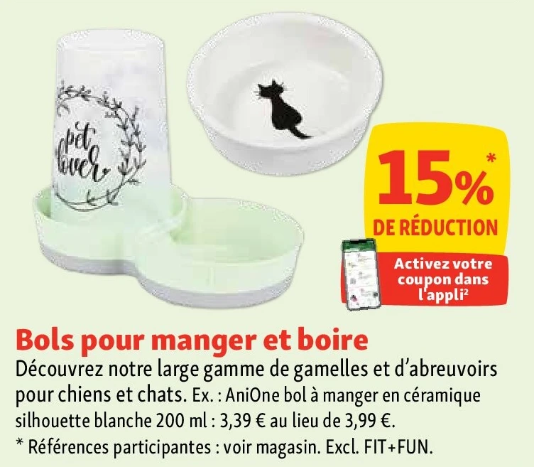 Bols pour manger et boire