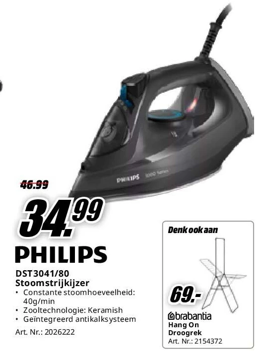 Philips DST3041/80 Stoomstrijkijzer