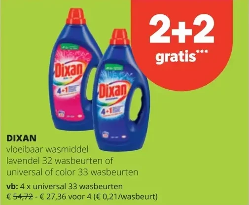DIXAN universal 33 wasbeurten