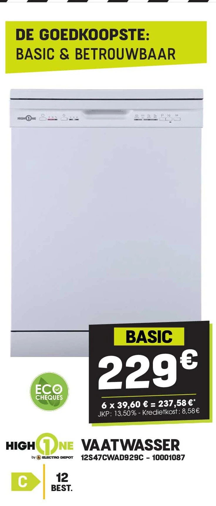 High One VAATWASSER 12S47CWAD929C