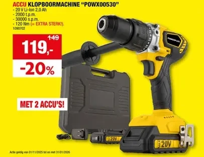 ACCU KLOPBOORMACHINE "POWX00530"