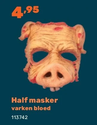 Half masker varken bloed