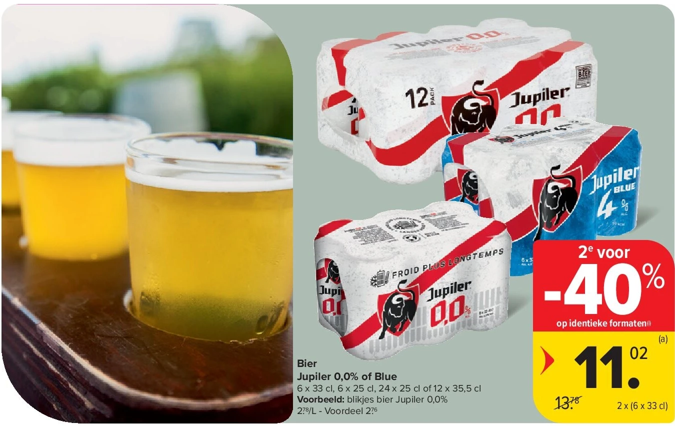 Bier Jupiler 0,0% of Blue