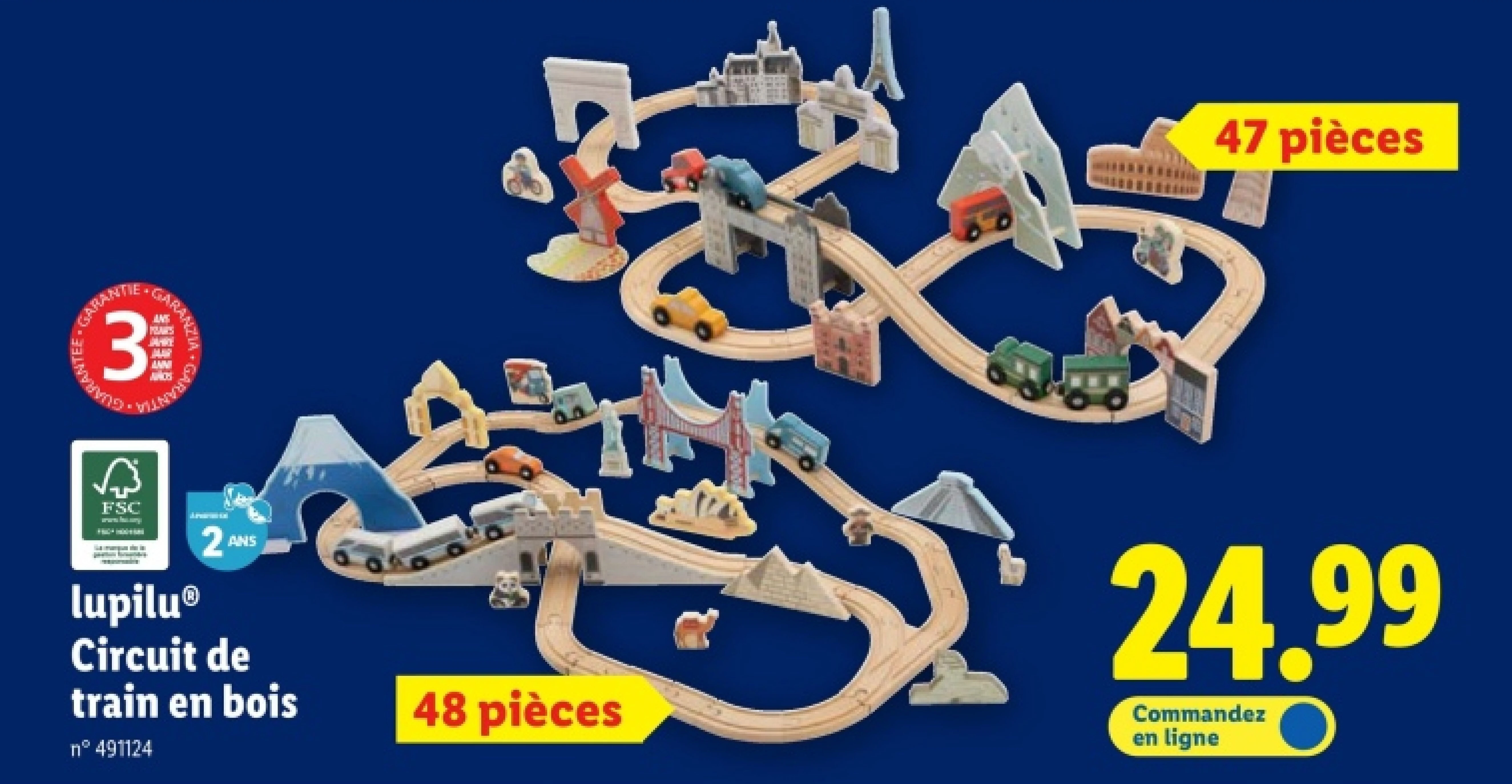 Circuit de train en bois